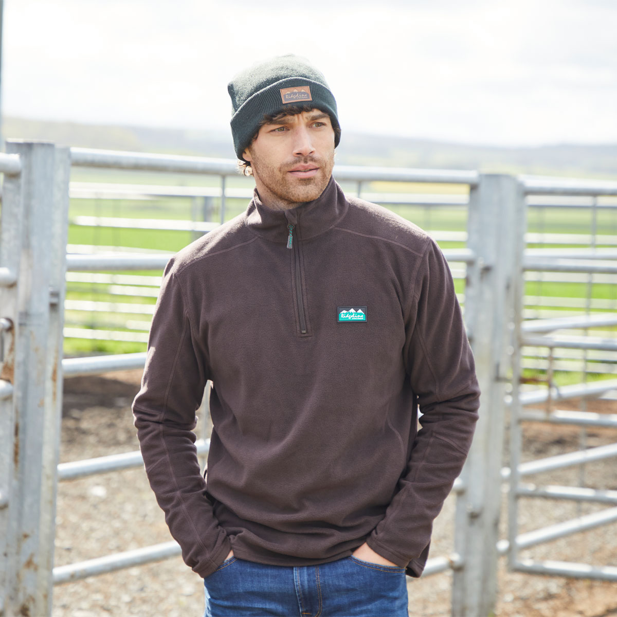 Ridgeline Mens Narvik Fleece Deep Bark