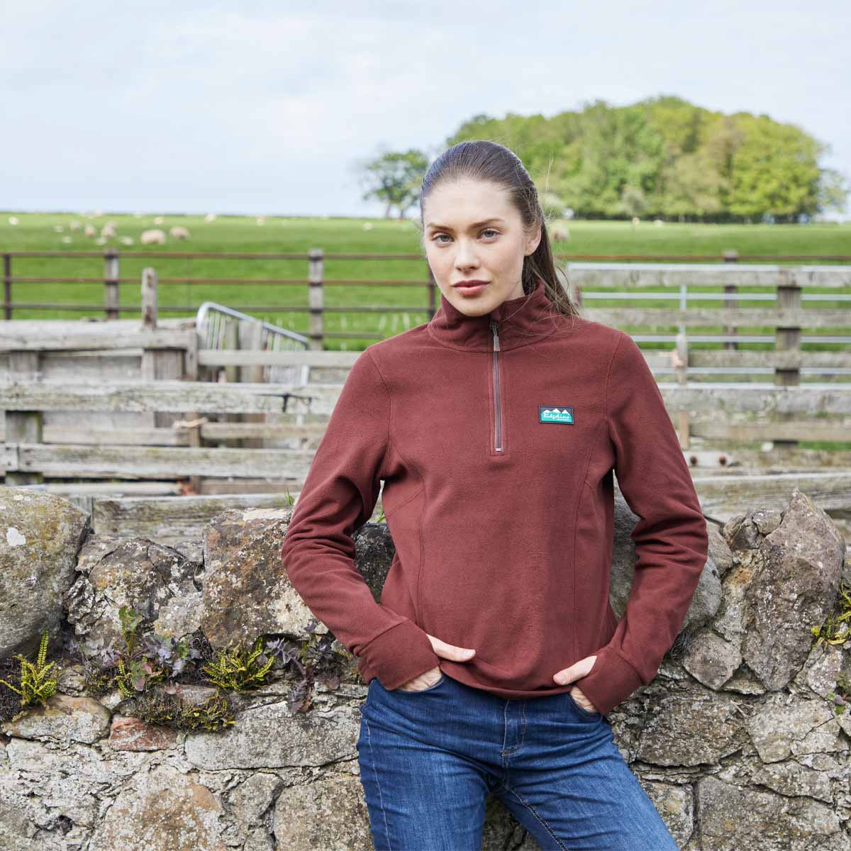 Ridgeline Womens Narvik Fleece Oxblood