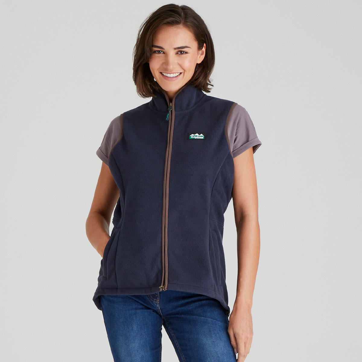 Ridgeline Womens Kodiak Fleece Gilet Navy Blue