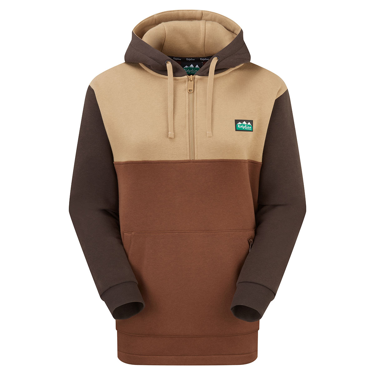 Ridgeline Womens Tribe Hoodie Nutmeg Tri Colour
