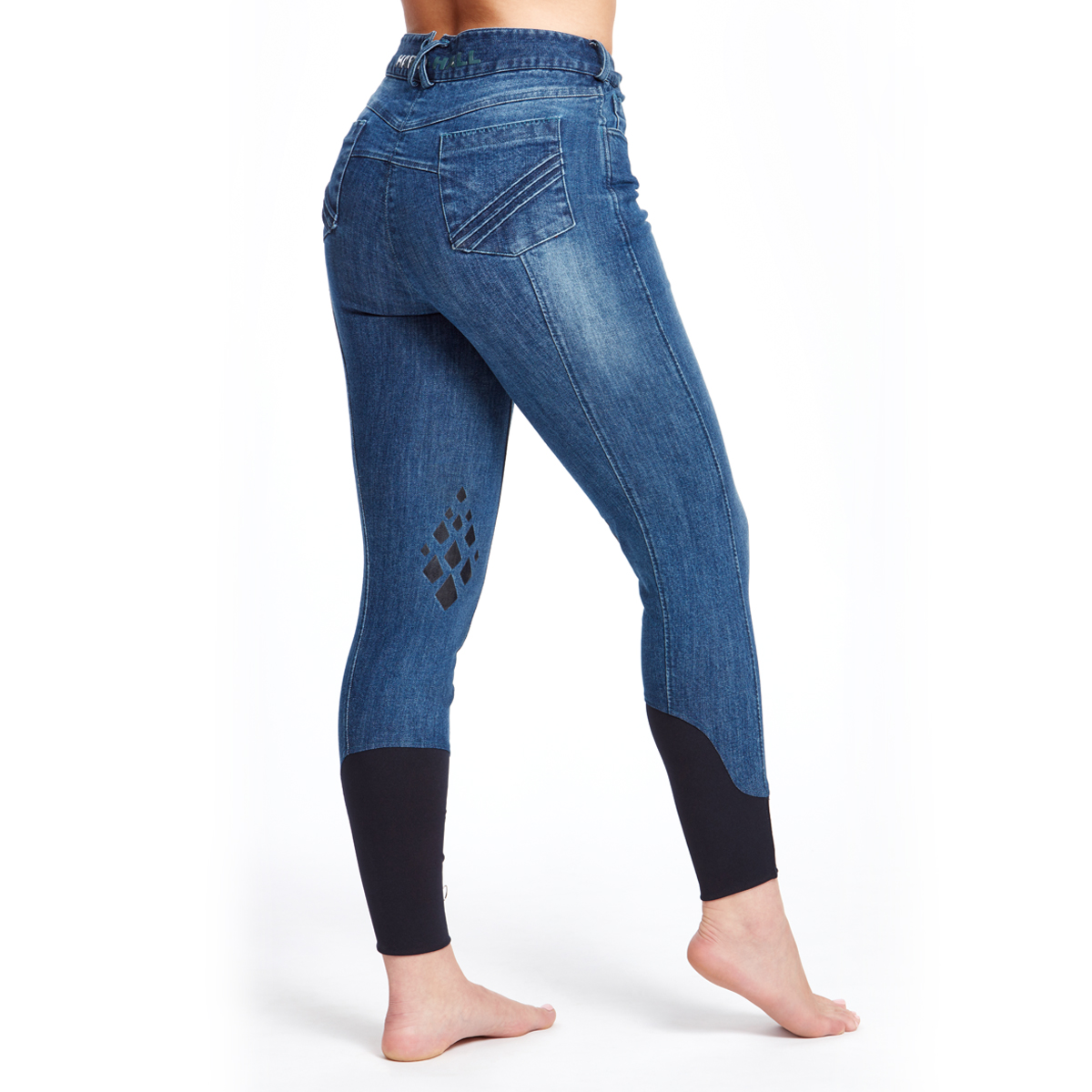 Harry Hall Roxton Womens Denim Breeches Blue