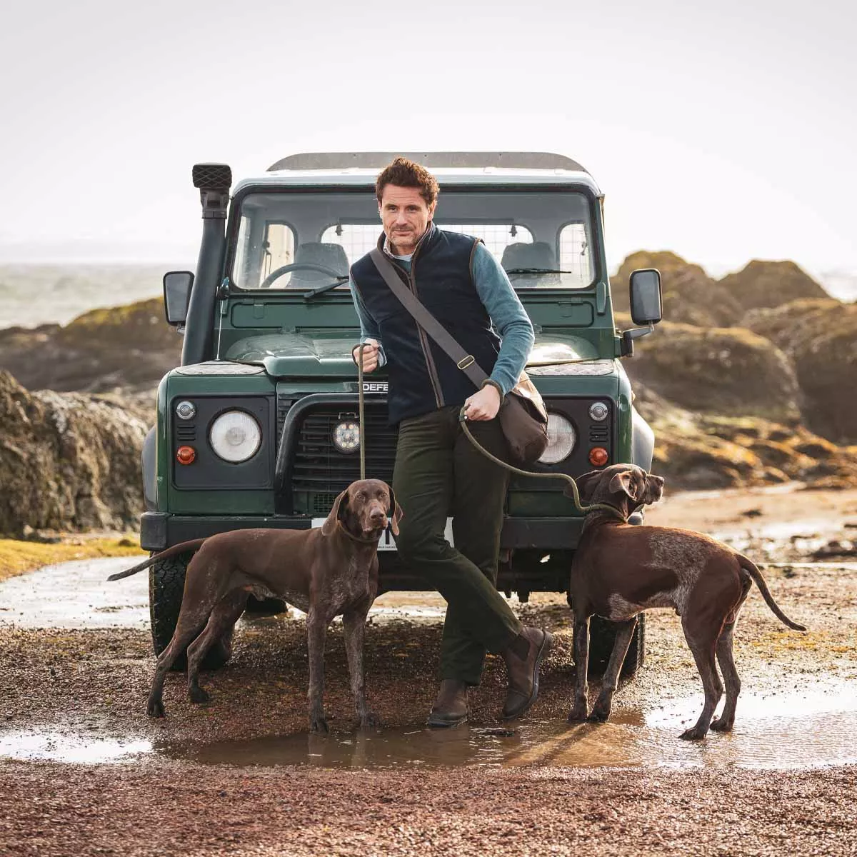 Hoggs Of Fife Stenton Technical Fleece Gilet Midnight Navy
