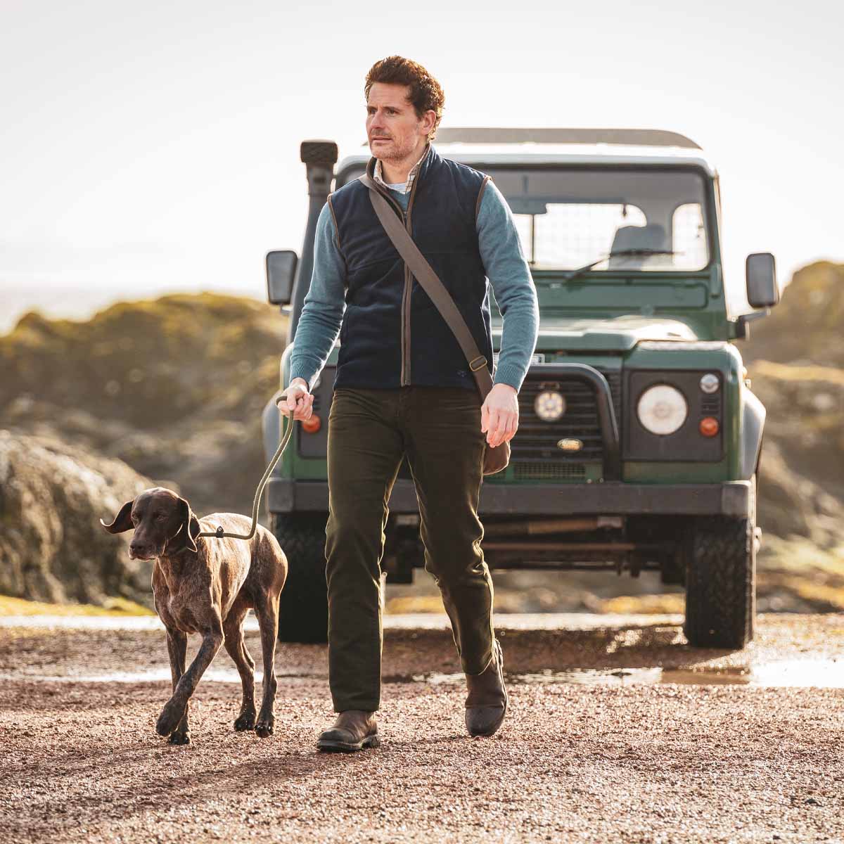 Hoggs Of Fife Stenton Technical Fleece Gilet Midnight Navy