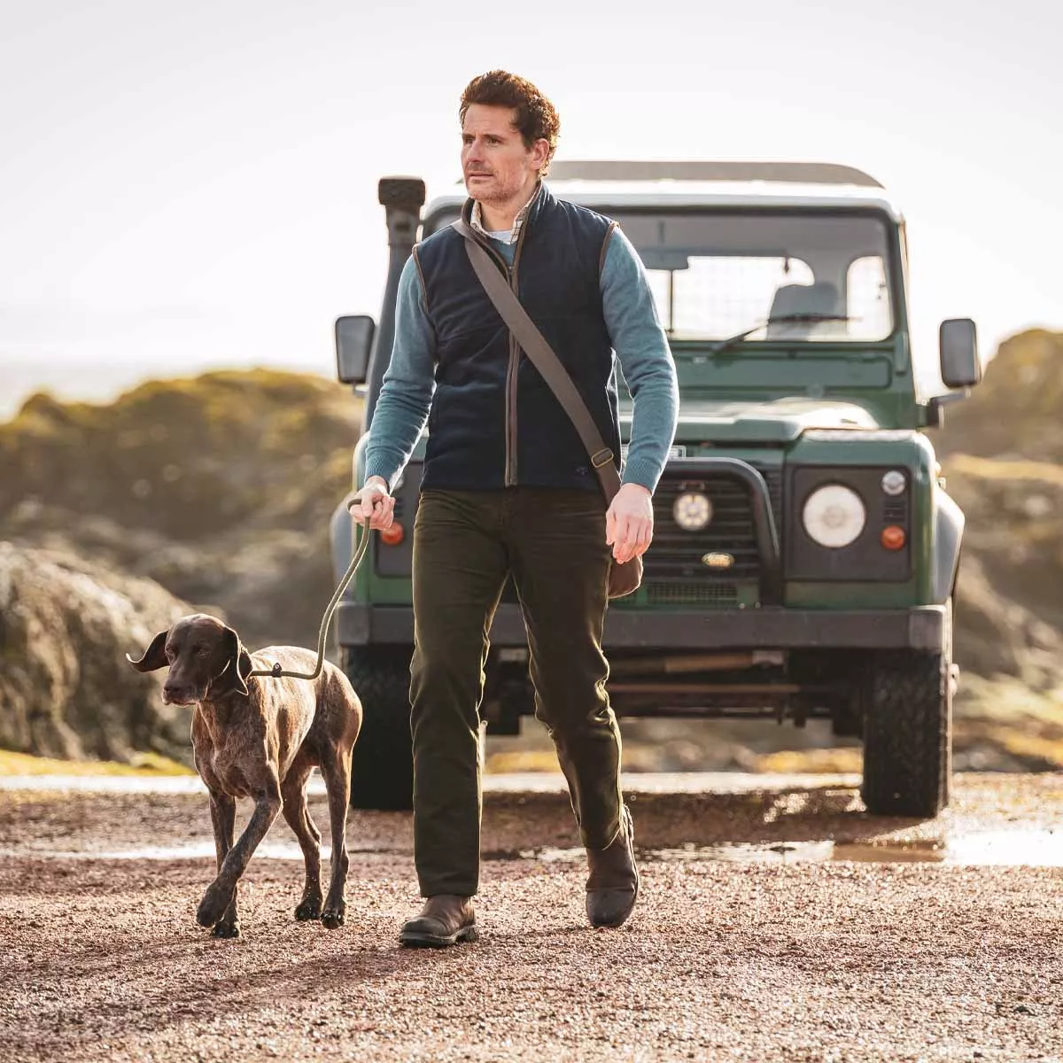 Hoggs Of Fife Stenton Technical Fleece Gilet Midnight Navy